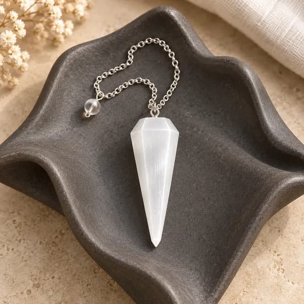 Selenite Dowsing Pendulum
