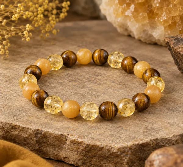 Solar Plexus Chakra — Citrine, Tiger Eye & Yellow Aventurine Bracelet