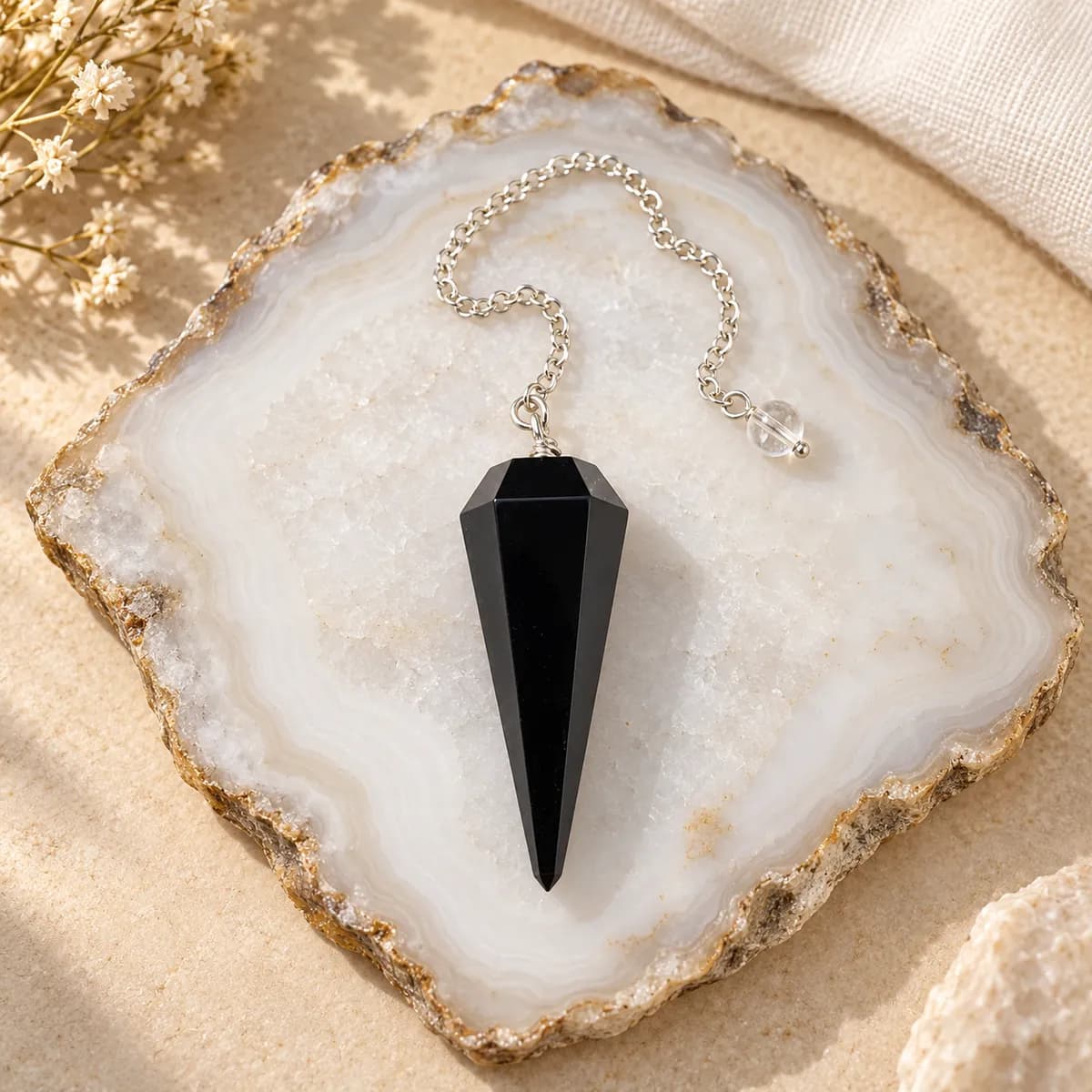 Black Obsidian Dowsing Pendulum