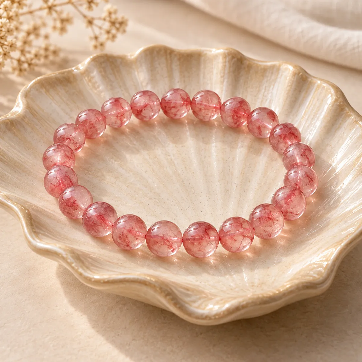 Cherry Quartz Bracelet